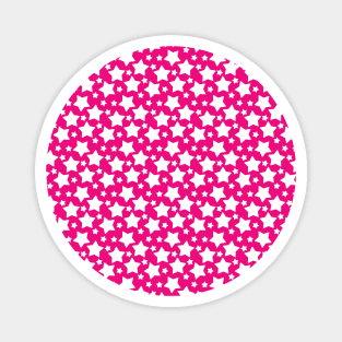 Pink and White Stars Seamless Pattern 013#001 Magnet